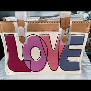 Coach Love Canvas Tote